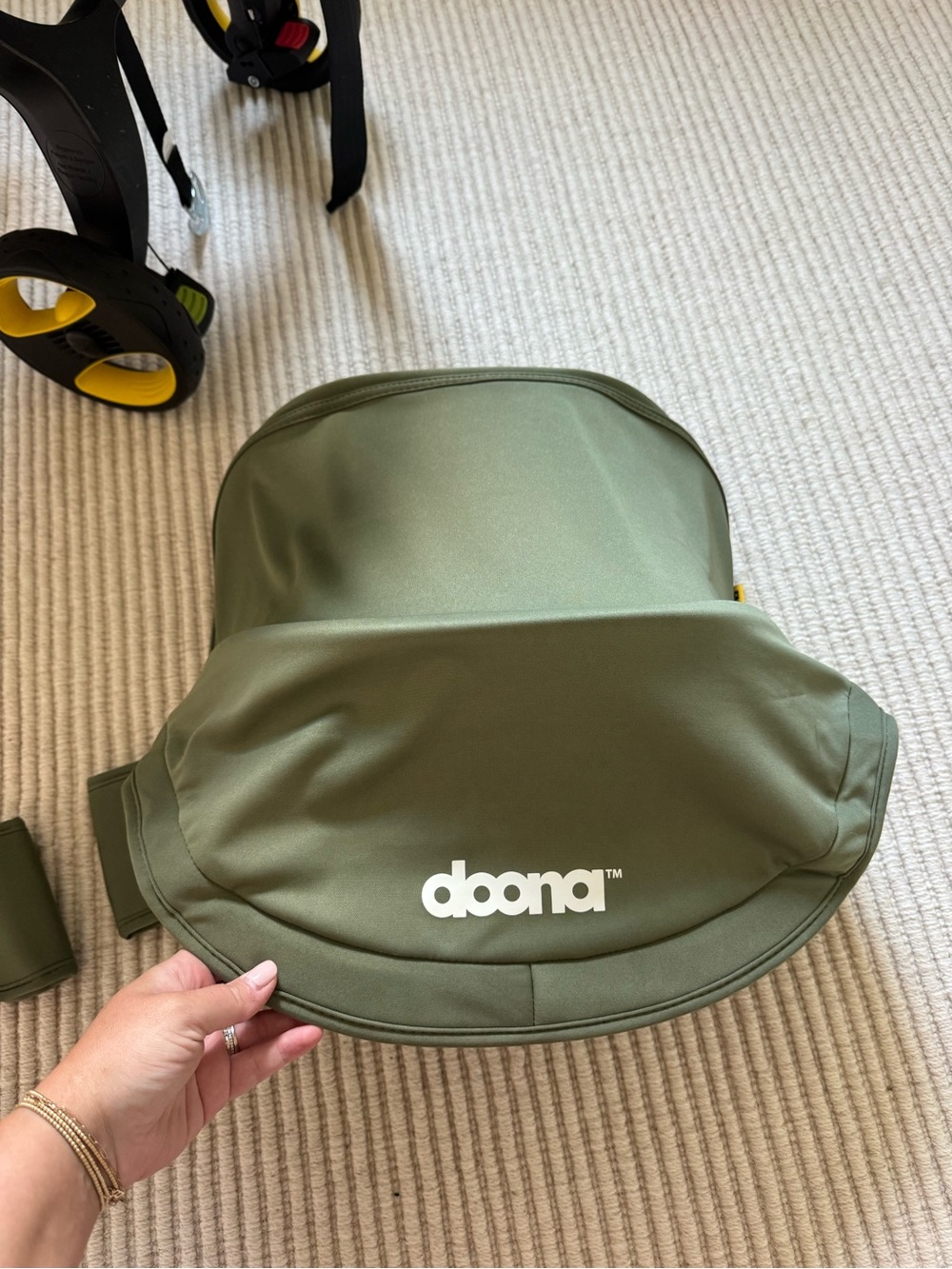 Olive Green Canopy and Straps- Doona